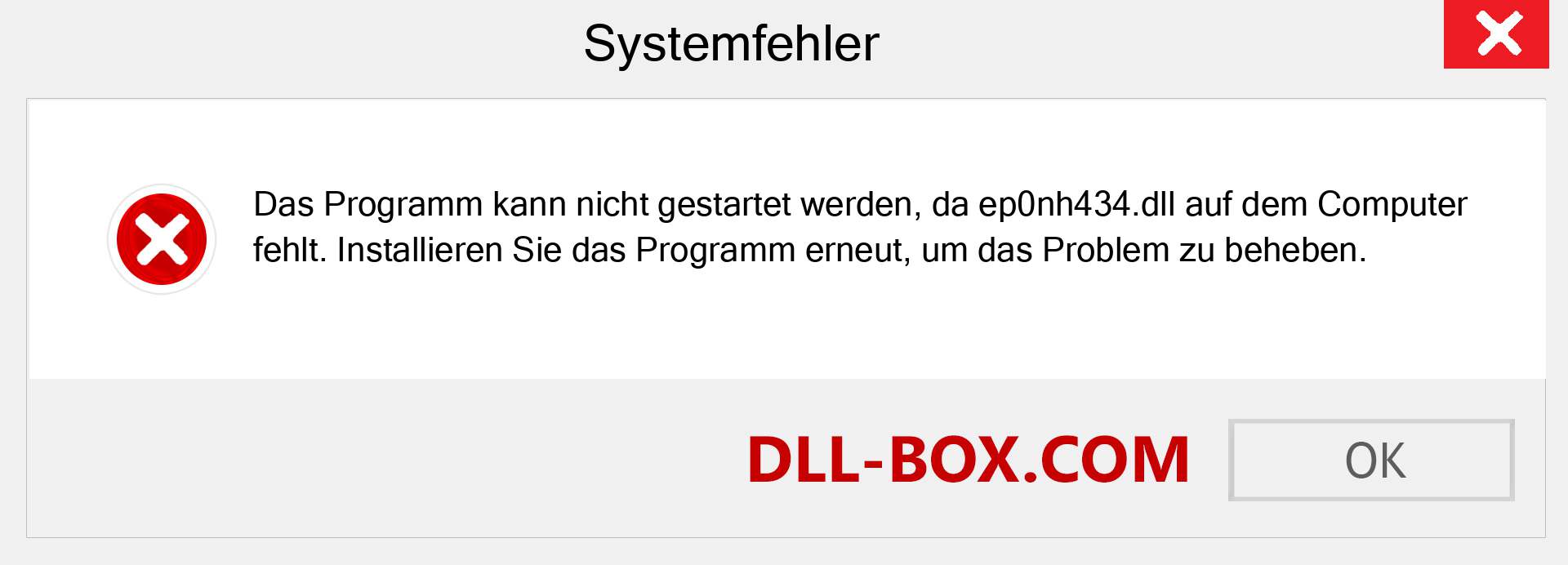 ep0nh434.dll-Datei fehlt?. Download für Windows 7, 8, 10 - Fix ep0nh434 dll Missing Error unter Windows, Fotos, Bildern